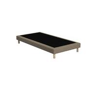 Sommier tapissier id literie 90x200 cm marron bois massif H. 23 cm