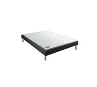 Sommier tapissier Pencil ferme gris anthracite - 90x200