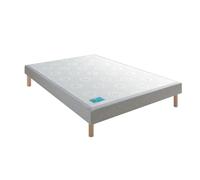 Sommier tapissier Pencil ferme gris clair - Merinos 90x190