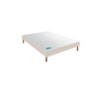 Sommier tapissier Pencil ferme sable blanc - 90x190
