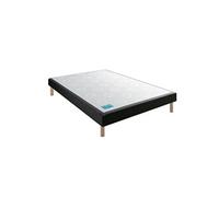 Sommier tapissier Pencil ferme velours nuit - 160x200