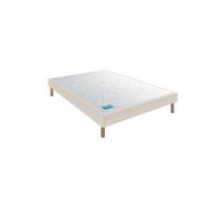 Sommier tapissier Pencil medium sable blanc - 160x200
