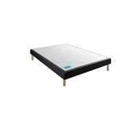 Sommier tapissier Pencil medium velours nuit - 160x200