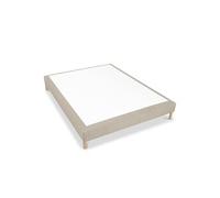 Sommier tapissier SISAL 160x200 cm - Epaisseur 18 cm - Beige (pieds inclus)