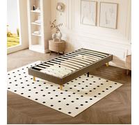 Sommier Tapissier,Sommier 90x190,Solide et Confortable Lit 90*190cm,1x14 Lattes,6 Pieds,Hauteur du Cadre de lit 29 cm,Brun