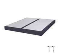 Sommier tapissier SR15 Volcan 2x90x200 Lattes bois massif - H.15 cm - Made in France Multicolore