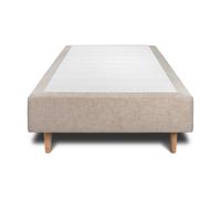 Sommier Tapissier Tissu Beige brun 80x200 H35cm