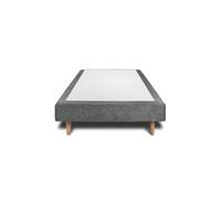 Sommier Tapissier Tissu Gris anthracite 80x200 H29cm