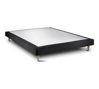 Sommier Tapissier Tissu Noir 140x190 H29cm Noir G