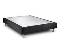Sommier Tapissier Tissu Noir 150x190 H35cm Noir G