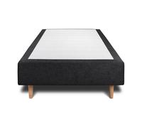 Sommier Tapissier Tissu Noir 80x200 H35cm