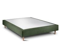 Sommier Tapissier Tissu Vert 140x200 H35cm
