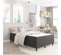 Sommier tapissier - TMISHION - 120 x 200 cm - Gris - Tissu 100% polyester - Montage facile