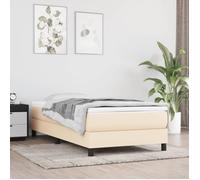 Sommier tapissier - TMISHION - PAL3120481 - Crème - 90x190 cm - Lattes en contreplaqué