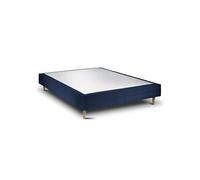 Sommier Tapissier Velours Bleu 150x190 H35cm