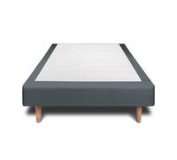 Sommier Tapissier Velours Gris anthracite 100x200 H29cm