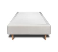 Sommier Tapissier Velours Gris clair 100x200 H35cm