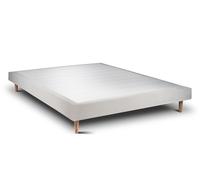 Sommier Tapissier Velours Gris clair 150x190 H29cm