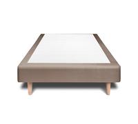 Sommier Tapissier Velours Taupe 80x200 H29cm