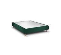 Sommier Tapissier Velours Vert 150x190 H35cm