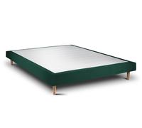 Sommier Tapissier Velours Vert 160x200 H29cm