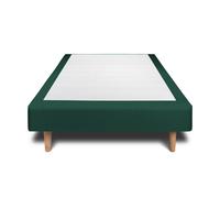 Sommier Tapissier Velours Vert 80x200 H29cm