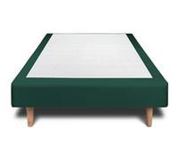 Sommier Tapissier Velours Vert 80x200 H35cm Vert G