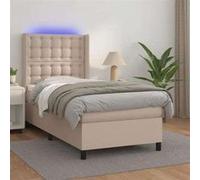 vidaXL Cadre de lit rembourré 3121030 – Lit simple avec sommier à lattes, moderne
