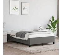 vidaXL Cadre de lit sans matelas en tissu gris foncé 120x190 cm