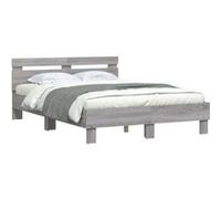 Cadre de Lit avec Tête de Lit et LED Double Chêne Marron 140x200 cm vidaXL