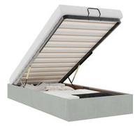 vidaXL Cadre de lit ottoman 90x190 cm velours sans matelas Gris clair