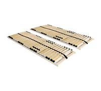 vidaXL 2X Sommiers à Lattes avec 28 Lattes 7 Zones 70x200cm Base de Lit Simple