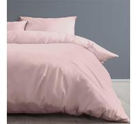 SOMNI HOME Underzy Housse de couette unie en microfibre avec taie d'oreiller résistante, douce et respirante pour lit de 135 cm Rose