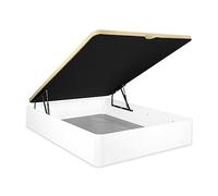 Somnia Descanso - Canapé inclinable Super renforcé Grande capacité avec Couvercle Respirant, Coins arrondis, 105 x 200 cm, Blanc