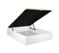 Somnia Descanso Canapé inclinable Super renforcé Grande capacité avec Couvercle Respirant, Coins arrondis, Bois, Polaire, 105 x 200