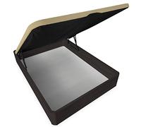 Somnia Descanso - Canapé Rabattable Extra renforcé Grande capacité avec Couvercle Respirant, Coins arrondis, 150 x 200, wengé