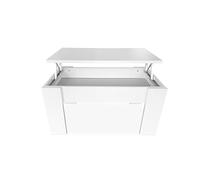 Somnia - Table Basse Surélevée, Table de Salon ou de Salle à Manger, Finition Blanche, Dimensions : 90 cm (Largeur) x 50 cm (Profondeur) x 46-57 cm (Hauteur)