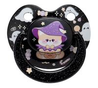 Somniumnight Tétine Halloween adulte grande taille : ours mignon pour soulager l'anxiété - Grand bouclier Paci avec étui noir