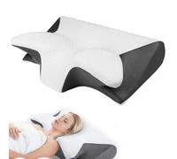 somniva Coussin,Oreiller Gamaneo,Coussin Cervicales Douloureuses,Oreiller Ergonomique Cervical Memoire De Forme,2 en 1 Oreiller Orthopédique À Mémoire De Forme pour La Nuque,Dormir sur Le Côté