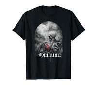 Somnum Squelette Tenant Un cœur Gothique Art de la Mort T-Shirt