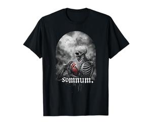 Somnum Squelette Tenant Un cœur Gothique Art de la Mort T-Shirt