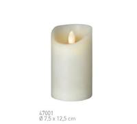 Sompex 47001 Bougie LED Multi, Cire Véritable, Ivoire 7,5 x 12,5 cm