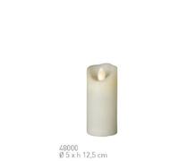 Sompex Shine Bougie LED 48000 Multi LED en Cire, Ivoire, Ø5 x 12,5 cm