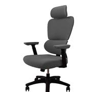 Somsiwey Housse de Chaise de Bureau avec appuie-tête et accoudoirs, Housse de Chaise d'ordinateur Respirante et Amovible, pivotante, pour Chaise de Bureau(Gray)