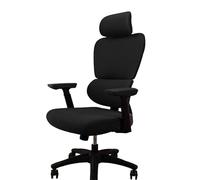 Somsiwey Housse de Chaise de Bureau avec appuie-tête et accoudoirs, Housse de Chaise d'ordinateur Respirante et Amovible, pivotante, pour Chaise de Bureau(Black)