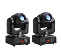 Somspot Gobos Moving Head Light, 30W LED, contrôle DMX, 7 motifs, effets RGBW , 2 pièces, prise EU