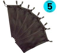 Somstyle 5x sac à lunettes - porte-lunettes - étui à lunettes - étui à lunettes - noir