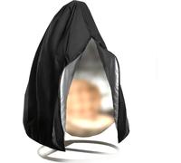 Somstyle Housse pour Fauteuil Suspendu - 190x115 CM - Couverture pour Egg Chair - Imperméable & Résistant aux UV - Noir
