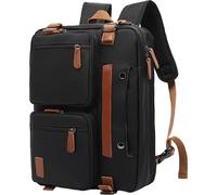Somstyle Luxury 2-in-1 Laptop Bag - Backpack Suitable for 17.3 Inch Laptop - Shoulder Bag - Backpack - Black / Brown