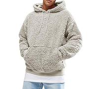 SOMTHRON Fleece Sweat-Shirt à Capuche Homme Fuzzy Teddy Bear Veste Pull À Capuche Sweat Outwear Shirts